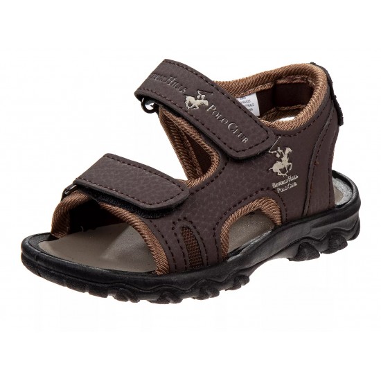 Beverly Hills Polo  Boys Sport Sandals - Brown/Taupe