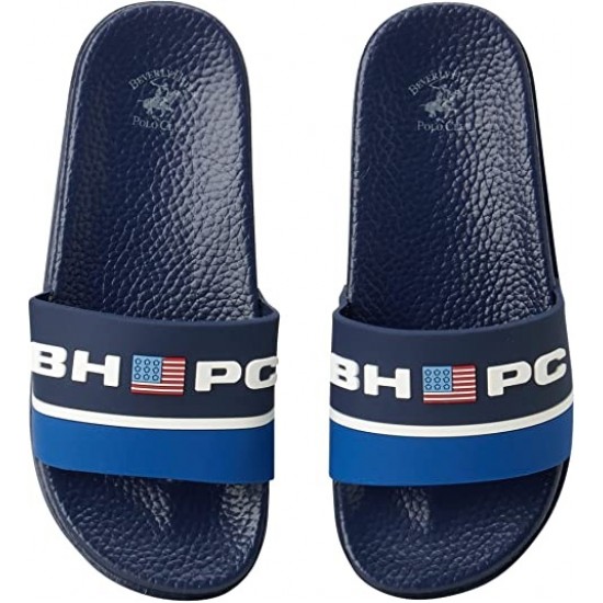 Beverly Hills Polo Club Boys Slip-On Sandal Slides -Blue