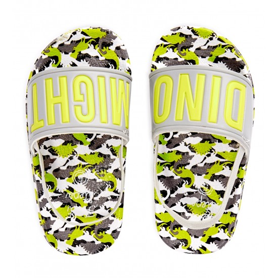 Dino Camo  Toddler Boys' Slide Sandals with Rubber Applique